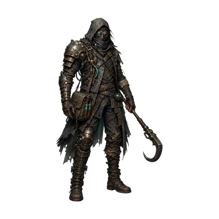 Resourceful Scavenger equipped for the wasteland